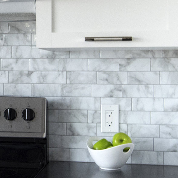 Smart Tiles Mosaik Metro Carrera 11.56" x 8.38" Peel & Stick Subway